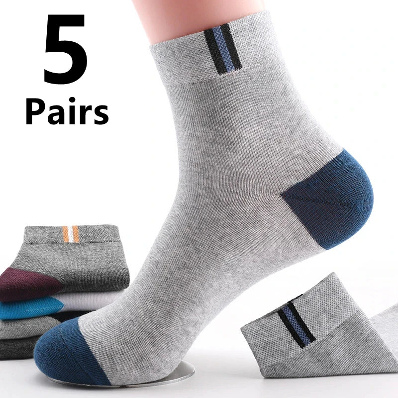 Noxwear - 10/5/3pairs Breathable Con Sports Stockings Men Bamboo Fiber Autumn and Winter Men Socks Sweat Absorption Deodorant.