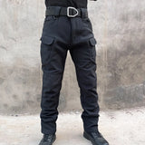 Noxwear - Men's Winter Pants Water Resistant Fleece Lined Snowboard Ski Softshell Tactical Pants with Multi-Pockets Outdoor Work Pants