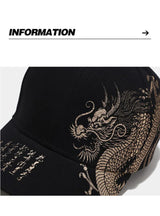 Noxwear - Chinese Style Dragon Pattern Baseball Hat For Men And Women, Versatile National Tide Cap, Hip Hop Hip Hop Skateboarding, Cool