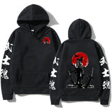 Noxwear-Japanese Anime Demon Slayer Hoodies for Men Akaza Manga Graphic Streetwear Pullover Hoody Long Sleeve Fleece Hooded Sweatshirt