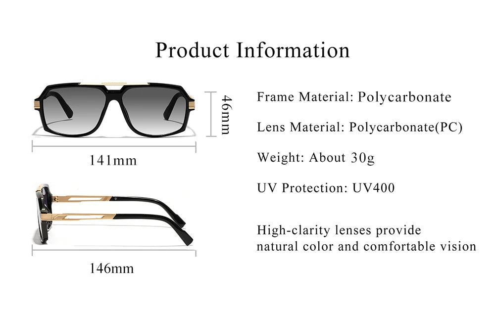Noxwear - Ruiao Double-Bridge Pilot Sunglasses