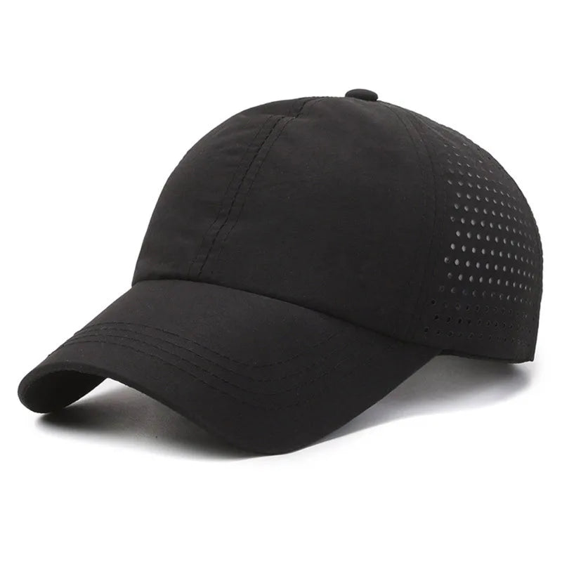Noxwear-Dry Quickly Sun Cap Woman Outdoors Casual Sport Hat Men Big Size Baseball Cap 60-65cm Adjustable Sun Visor Cap Peaked Cap