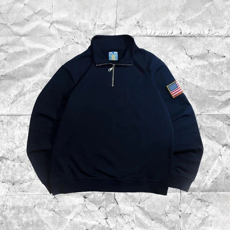 Noxwear - Y2K Quarterzip Embroidery Hoodie