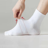 Noxwear - 5/10/20 Pairs Neutral Solid Color Round Neck Socks Spring Autumn Sweat Absorbing Breathable Comfortable All-season Sports Socks