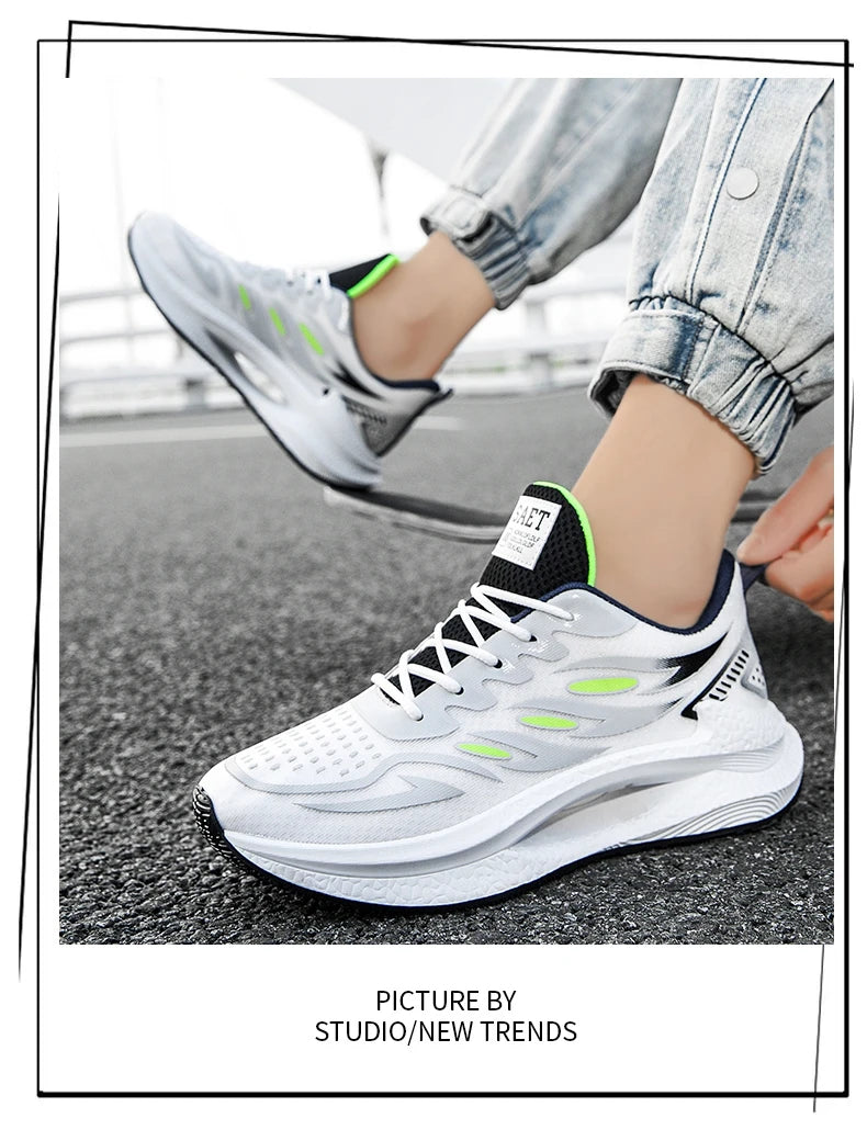 Noxwear - Men's Breathable Sports Shoes Spring New Mesh Casual Fashion Versatile Trendy Men's Shoes Summer Running Shoes Suitable for Outdoor Sports