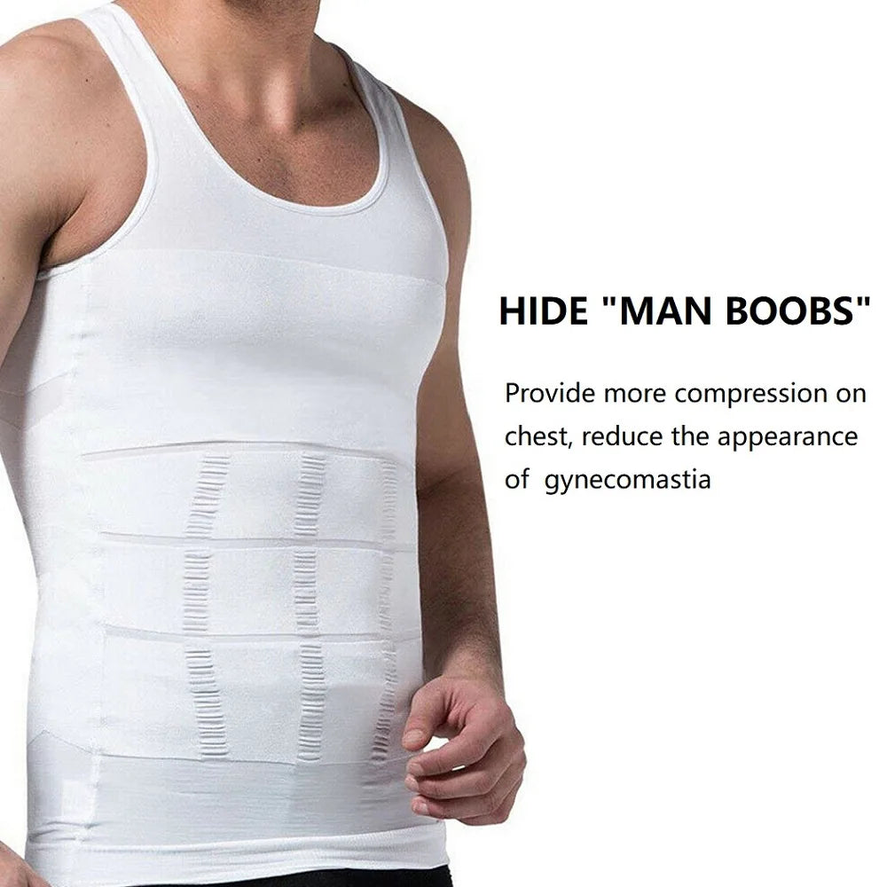Noxwear - Men's Compression Shirts Tank Tops Undershirts Mens Slimming Body Shaper Vest Sleeveless Abdomen Slim Vest Fitness Workout