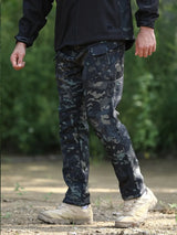 Noxwear - Men's Winter Pants Water Resistant Fleece Lined Snowboard Ski Softshell Tactical Pants with Multi-Pockets Outdoor Work Pants