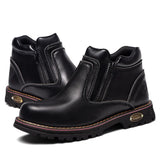 Noxwear - Steel toe cap boots waterproof non-slip work shoes for men women anti smash anti puncture leather construction site safety shoes