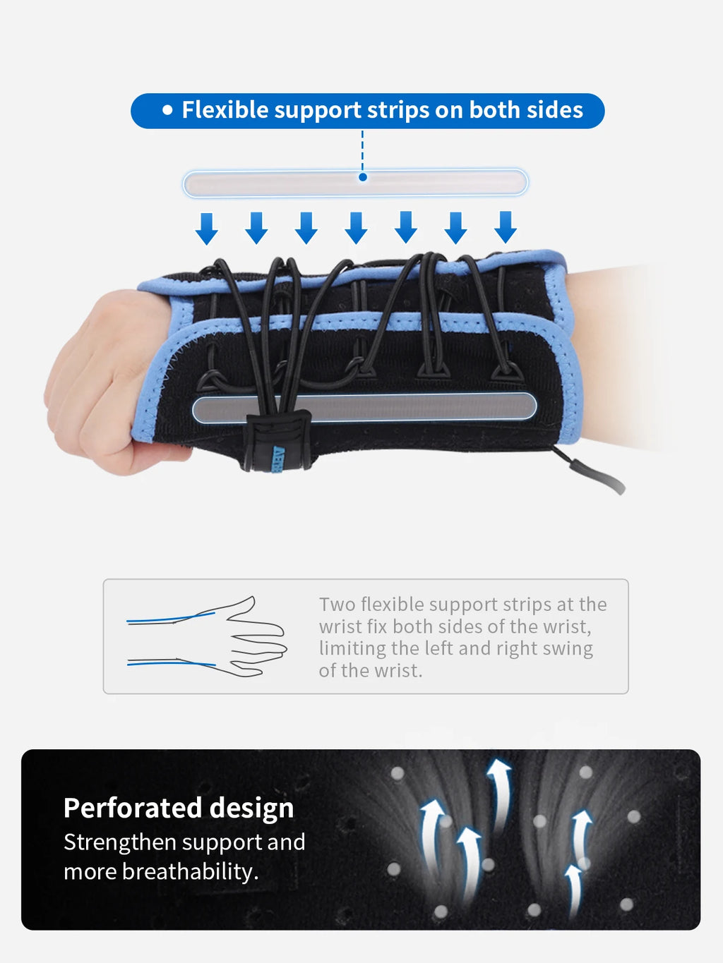 Noxwear - VELPEAU Wrist Brace for Carpal Tunnel, Arthritis, Tendonitis, Sprain, Injuries and Pain Relief, Wrist Splint for Women Men
