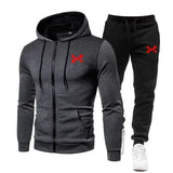 Noxwear-2025 Fashion Tracksuit For Men Hoodie Fitness Gym Clothing Men Running Set Sportswear Jogger Men'S Tracksuit Winter Suit Sports
