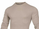 Noxwear - Men's coat fashion small check Waffle youth round neck jacquard check hoodie