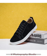 Noxwear - Autumn New Shoes for Men Suede Leather Casual Shoes Fashion Flat Skateboard Shoes Youth Cool Sneaker