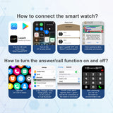 Noxwear - LAXASFIT Smart Watch Bluetooth Talk Smartwatch Message Alert Heart Rate Monitor Sports Watch for Android IOS Men Women
