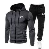 Noxwear-2025 Fashion Tracksuit For Men Hoodie Fitness Gym Clothing Men Running Set Sportswear Jogger Men'S Tracksuit Winter Suit Sports