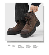 Noxwear - Handmade Men Boots Ankle Winter Leather Shoes Autumn Outdoor Hiking Boots Sneakers Hombres Botas High Top Footwear Anti Slip