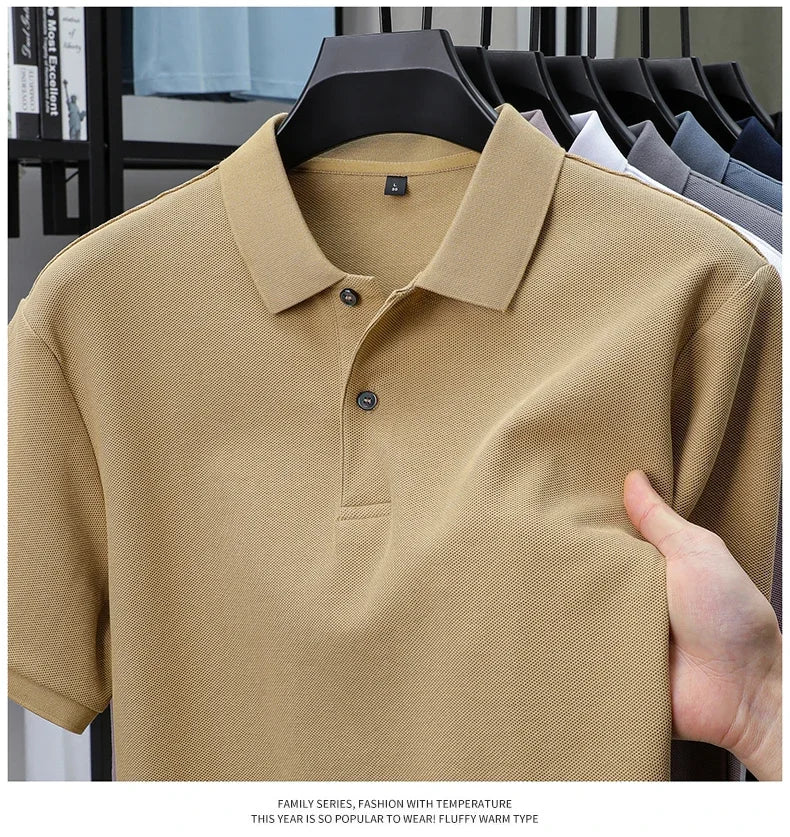 Noxwear - Men's 100% Cotton Polo Shirt - Summer Casual Breathable Tee,19 Colors,Ideal for Golf and Sports,Business Casual,Silk-Like Finish