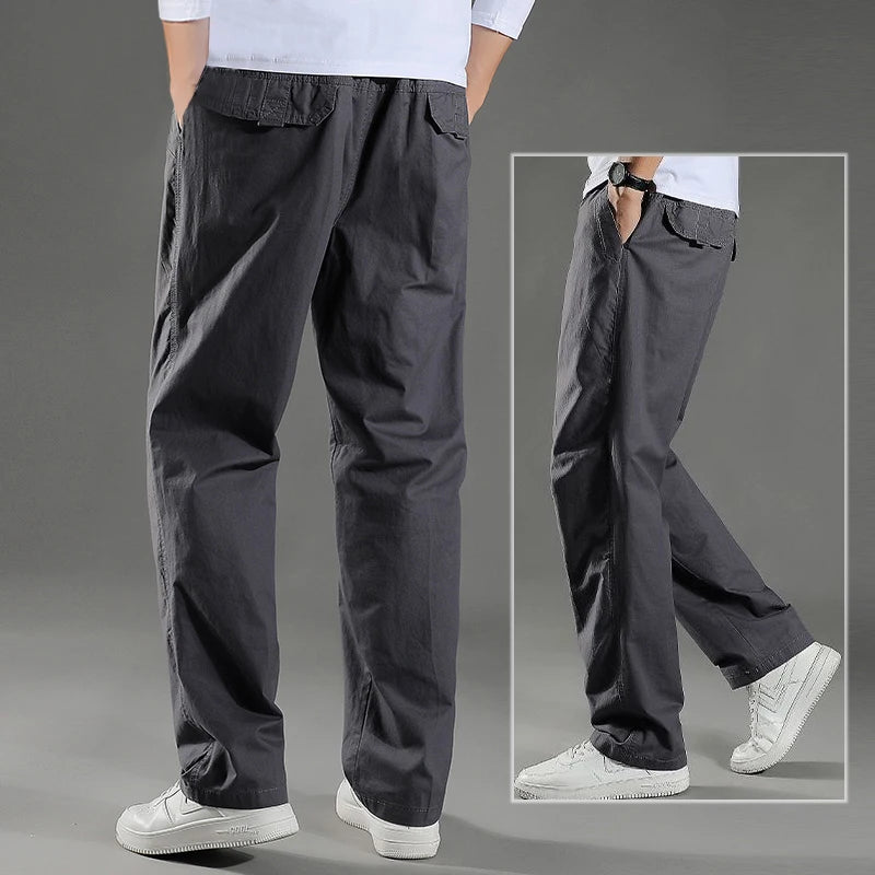 Noxwear - Men's Cargo Pants Summer Spring Cotton Work Wear New In Large Size 6XL Casual Climbing Joggers Sweatpants Hombre Autumn Trousers