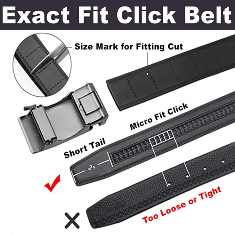 Noxwear - Men Belt Automatic Buckle Belt Fashion Alloy Belts Genune Leather Luxury Belts for Men Business Luxury Designer Clothes