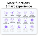 Noxwear - LIGE Smart Watch Women Men Full Touch Screen Bluetooth Call Smartwatch Waterproof Sports Fitness Tracker Watches for Android iOS