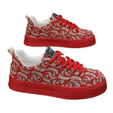 Noxwear - Men's Graffiti Prints Canvas Sneakers 2024 Spring Autumn Breathable Fashion Vulcanize Shoes Outdoor Lace Up Men Casual Shoes