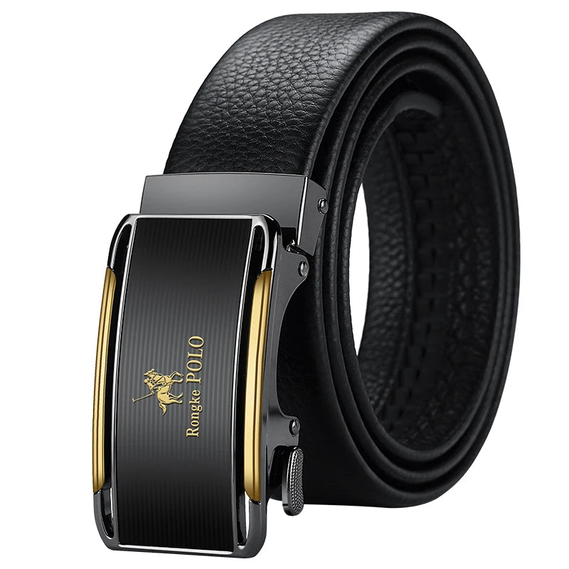 Noxwear - OYIFAN Men Belt Genuine Leather Belt for men Automatic belts Adjustable waistband Business belts 허리띠