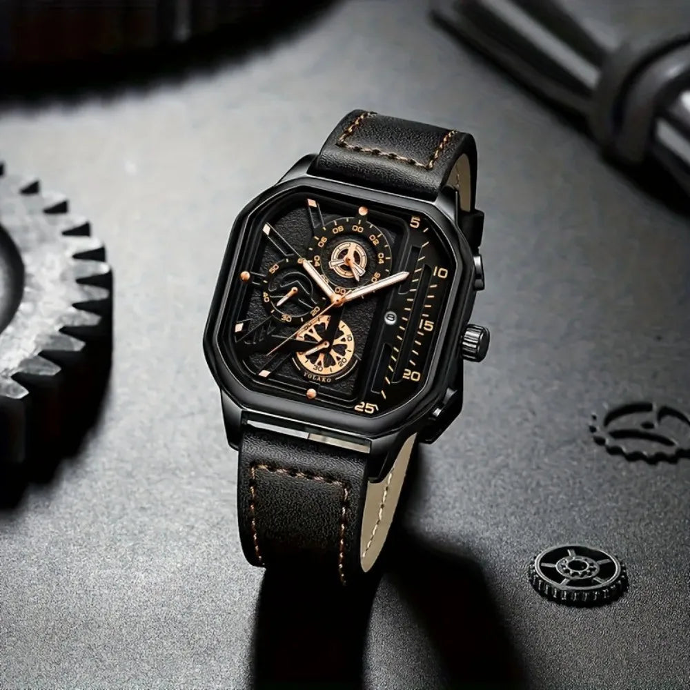 Noxwear - Luxury Big Dial Men Square Watch