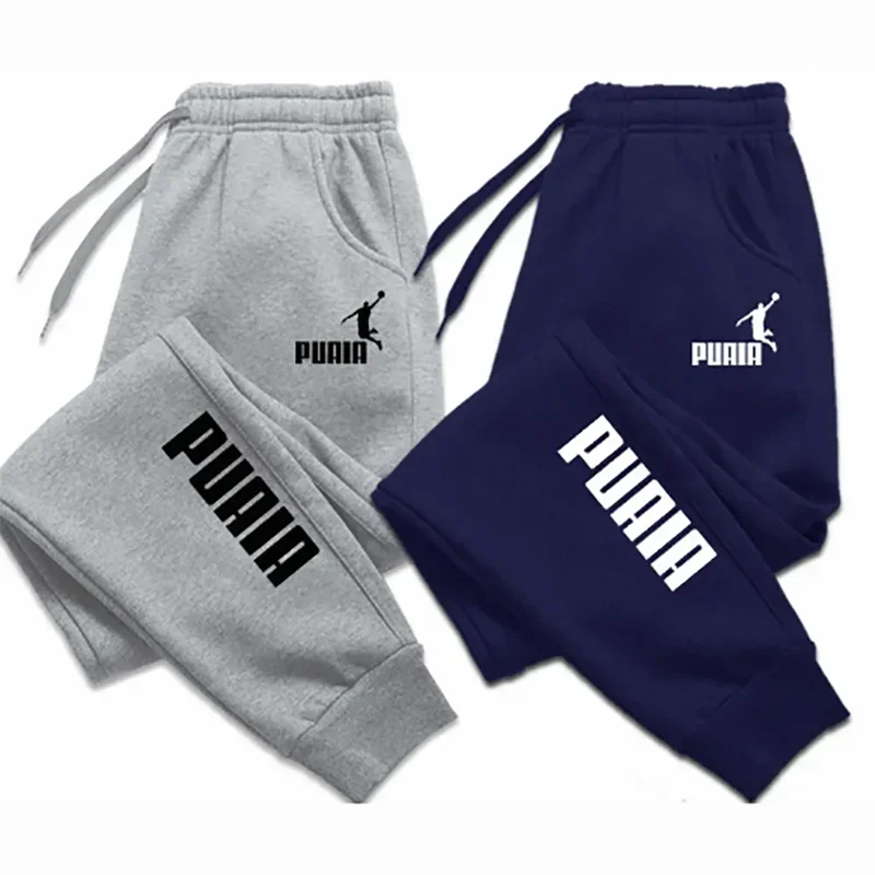 Noxwear - PUAIA Print Men's Pants Autumn/Winter New Sport Jogging Trousers Fitness Loose Fit Clothing Solid Color Outfit Streetwear Pants
