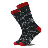 Noxwear - Cotton Happy Funny Socks Men Alien Planet Shark Crazy Design Sokken Unisex Novelty Dinosaur Crew Skateboard Calcetines Hombre