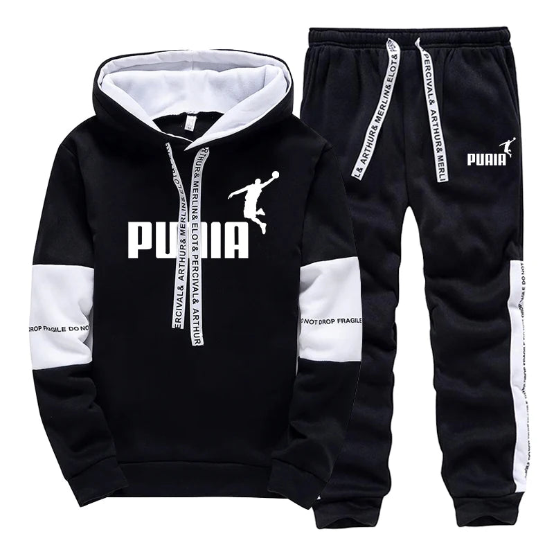 Noxwear - Hot Sales Mens Tracksuit Print Casual Sweatshirts Sportswear Single Piece Hoodie Pants Outdoors Gym Sports Jogging Mens Clothing