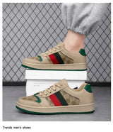 Noxwear - Spring Shoes for Men Canvas Casual Shoes Trend Print Cool Flat Skateboard Shoes Lace-up Sneaker Big Size
