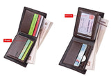 Noxwear - New Style Multi Card Slot Leather Wallet for Men Hand Woven Fashion Simple Ultra Thin Coin Purse