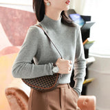 Noxwear - Autumn Winter chic Bottom Sweaters Women Fashion Turtleneck Pullover Slim Long Sleeve Knitted Jumpers Soft Warm Pull Femme Top