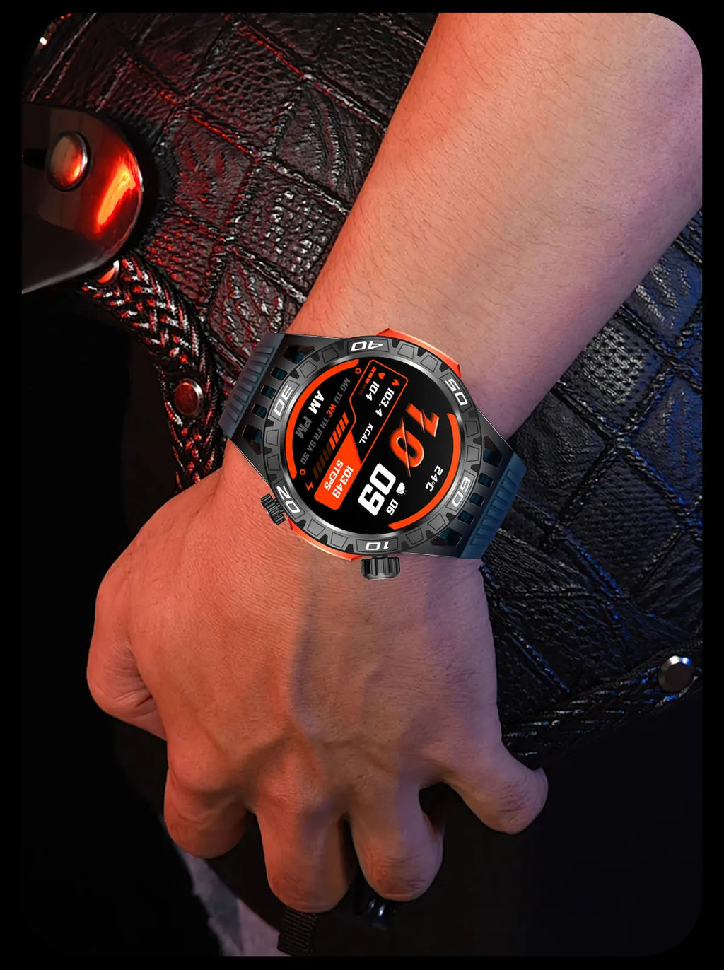 Noxwear - LIGE GPS Smart Watch Men LED Flashlight Compass Waterproof Bluetooth Call Health Watches Voice Assistant Military Smartwatch Men