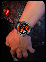 Noxwear - LIGE GPS Smart Watch Men LED Flashlight Compass Waterproof Bluetooth Call Health Watches Voice Assistant Military Smartwatch Men