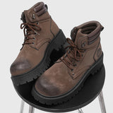 Noxwear - Handmade Men Boots Ankle Winter Leather Shoes Autumn Outdoor Hiking Boots Sneakers Hombres Botas High Top Footwear Anti Slip
