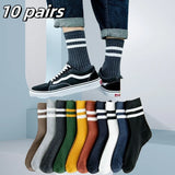 Noxwear - 10/5/3pairs Breathable Con Sports Stockings Men Bamboo Fiber Autumn and Winter Men Socks Sweat Absorption Deodorant.