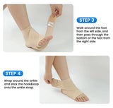 Noxwear - VELPEAU Ankle Compression Sleeve for Achilles Tendinitis and Plantar Fasciitis, Adjustable Ankle Support Universal for Both Feet