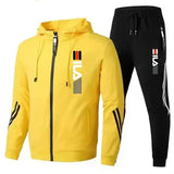 Noxwear-Autumn and Winter Zippered Sweatshirts + Sportswear Pants, Men's Jogging and Fitness Sets, Men's Casual Sportswear Sets