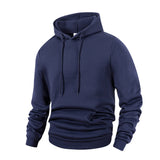 Noxwear - Men's Casual Thicken Hoodies Autumn Winter Long Sleeve Pullover Fashion Loose Solid Color Sweatshirt Spring Warm Outdoor Hoody