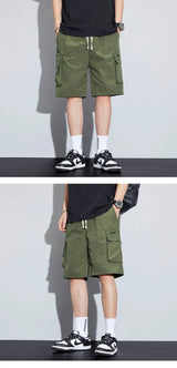 Noxwear - Summer Men's Cargo Shorts Casual Baggy Multi-Pockets Streetwear Shorts Male Fashion Loose Overalls Shorts Male Plus Size