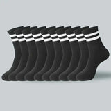 Noxwear - 5/10/20 Pairs Neutral Solid Color Round Neck Socks Spring Autumn Sweat Absorbing Breathable Comfortable All-season Sports Socks