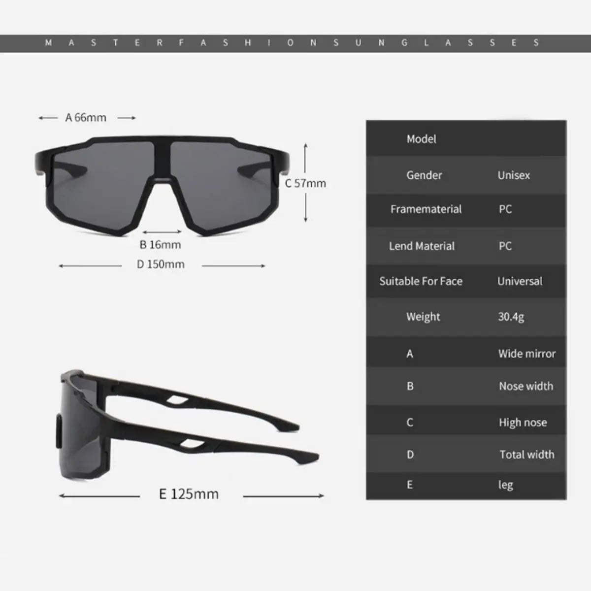 Noxwear - New Cycling Sunglasses Large Frame