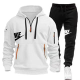 Noxwear-New men's autumn and winter suit zipper hoodie + trousers suit casual men's sportswear warm suit