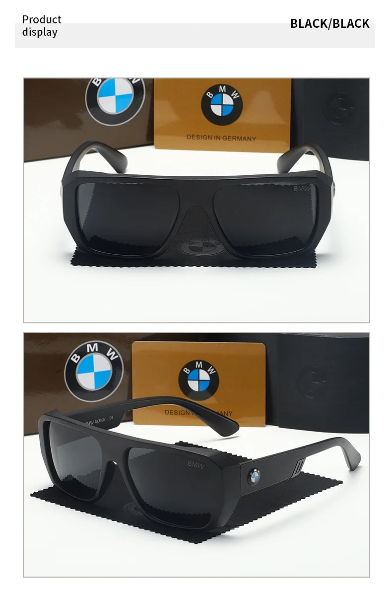 Noxwear - BWM Luxury Polarized Sunglasses Men UV Anti-Glare Driving Cycling Fishing Outdoor Beach Hiking Sunglasses Mirror Color Film