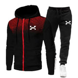 Noxwear-2025 Fashion Tracksuit For Men Hoodie Fitness Gym Clothing Men Running Set Sportswear Jogger Men'S Tracksuit Winter Suit Sports