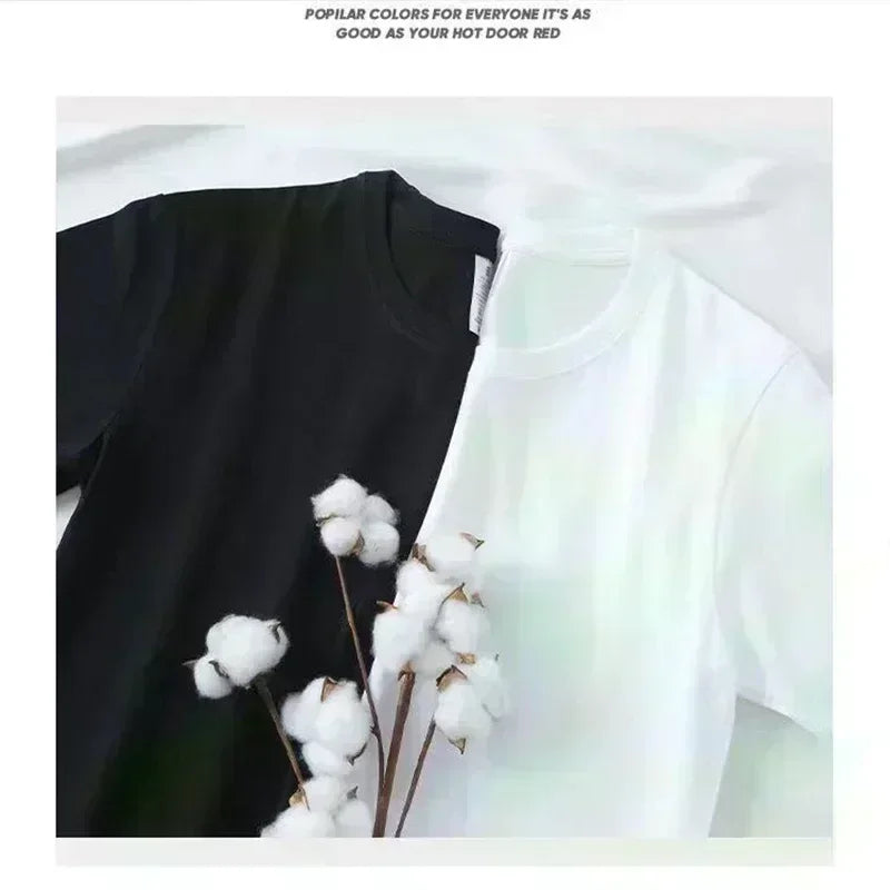 Noxwear - Summer and autumn simple and trendy machine-printed T-shirt loose and casual short-sleeved men's and women's sportswear top