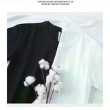 Noxwear - Summer and autumn simple and trendy machine-printed T-shirt loose and casual short-sleeved men's and women's sportswear top