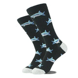 Noxwear - Cotton Happy Funny Socks Men Alien Planet Shark Crazy Design Sokken Unisex Novelty Dinosaur Crew Skateboard Calcetines Hombre