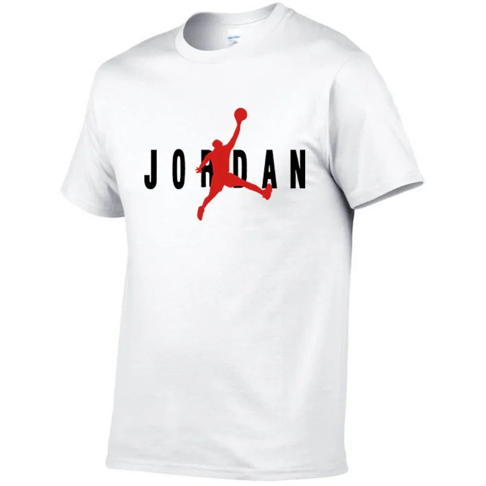 Noxwear -  Men's New High Quality Short Sleeve T-shirt Cotton Sweat Absorption Printed Sports T-shirt Men Casual Fashion Short Sleeve
