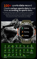 Noxwear - LIGE GPS Smart Watch Men LED Flashlight Compass Waterproof Bluetooth Call Health Watches Voice Assistant Military Smartwatch Men